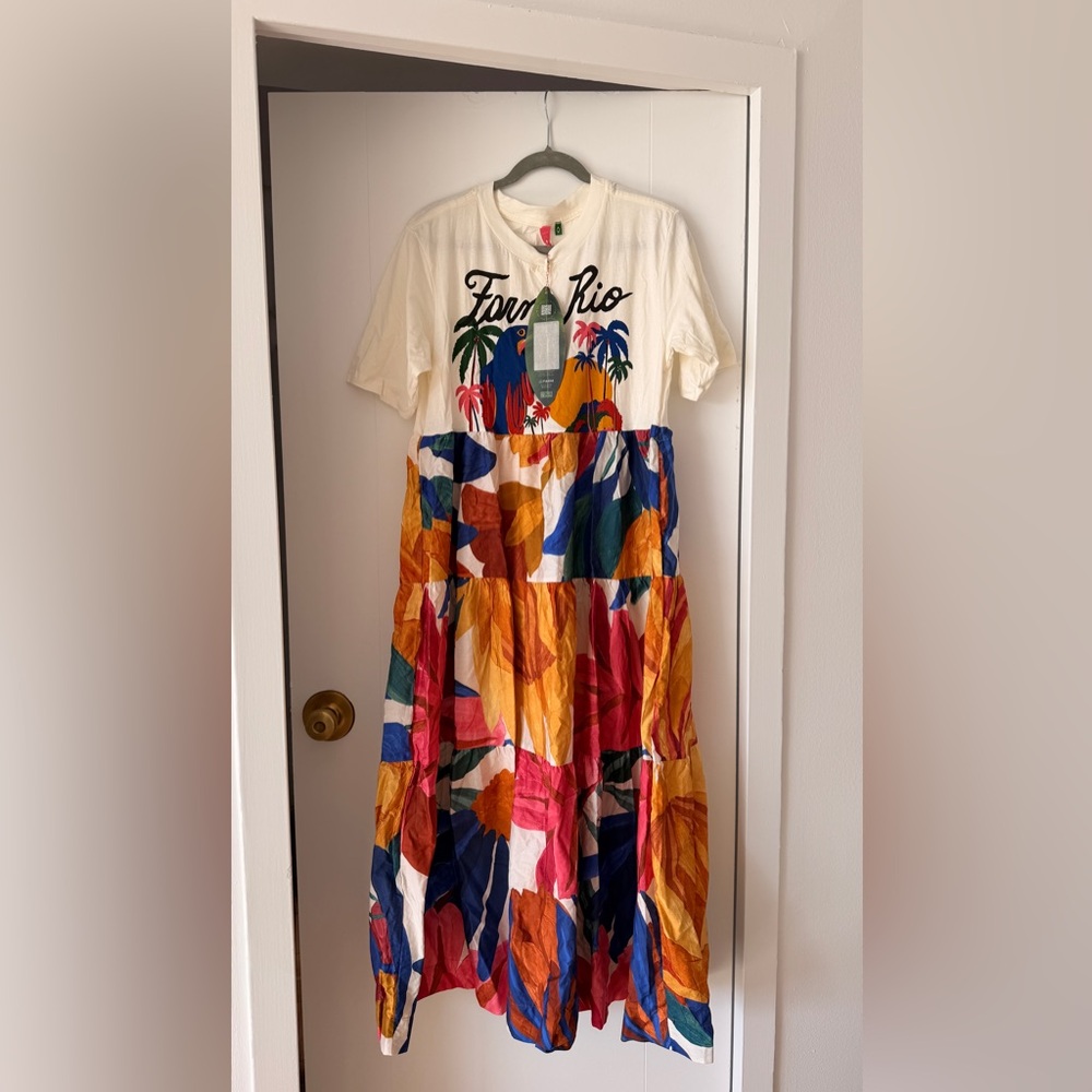 FARM Rio Cream Maxi Dress